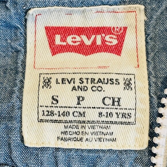 Levi's Boys Blue Zip Up Lined Hoodie S Turquoise Blue Youth Sweatshirt - Picture 6 of 13